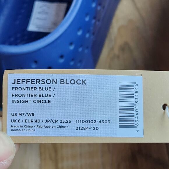 🔥NWT Native Blue Unisex Jefferson Block Sneakers Women's Size 9 - Picture 8 of 9